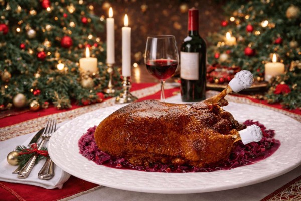 * GLUTENFREI * Großer Gänsebraten inklusiver Beilagen und Sauce